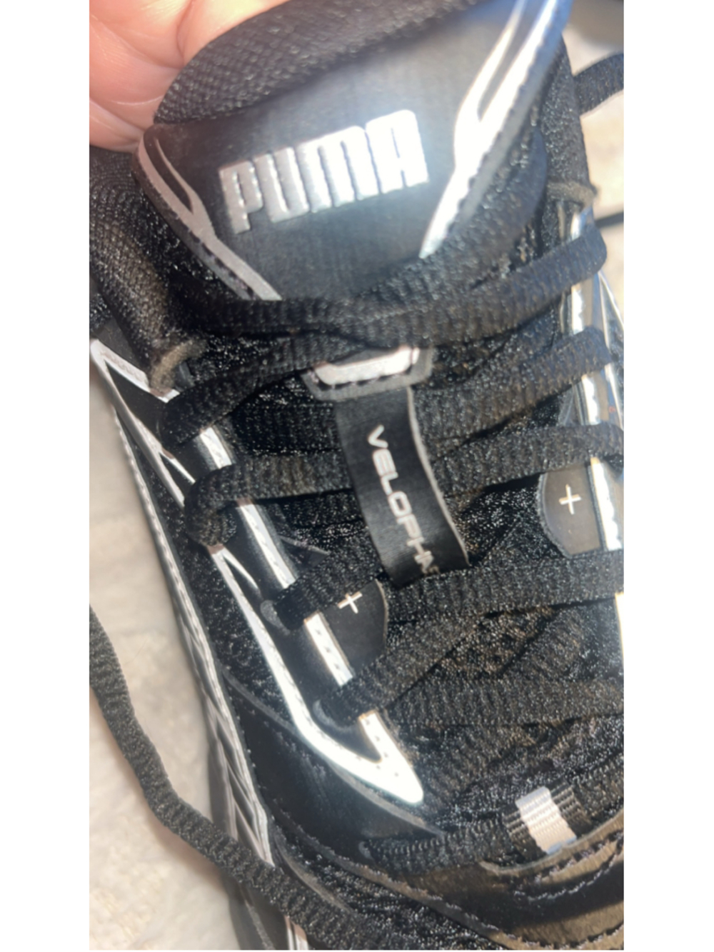 Women's Puma Velophasis Sneakers Black Silver Size 9 - Picture 9 of 11